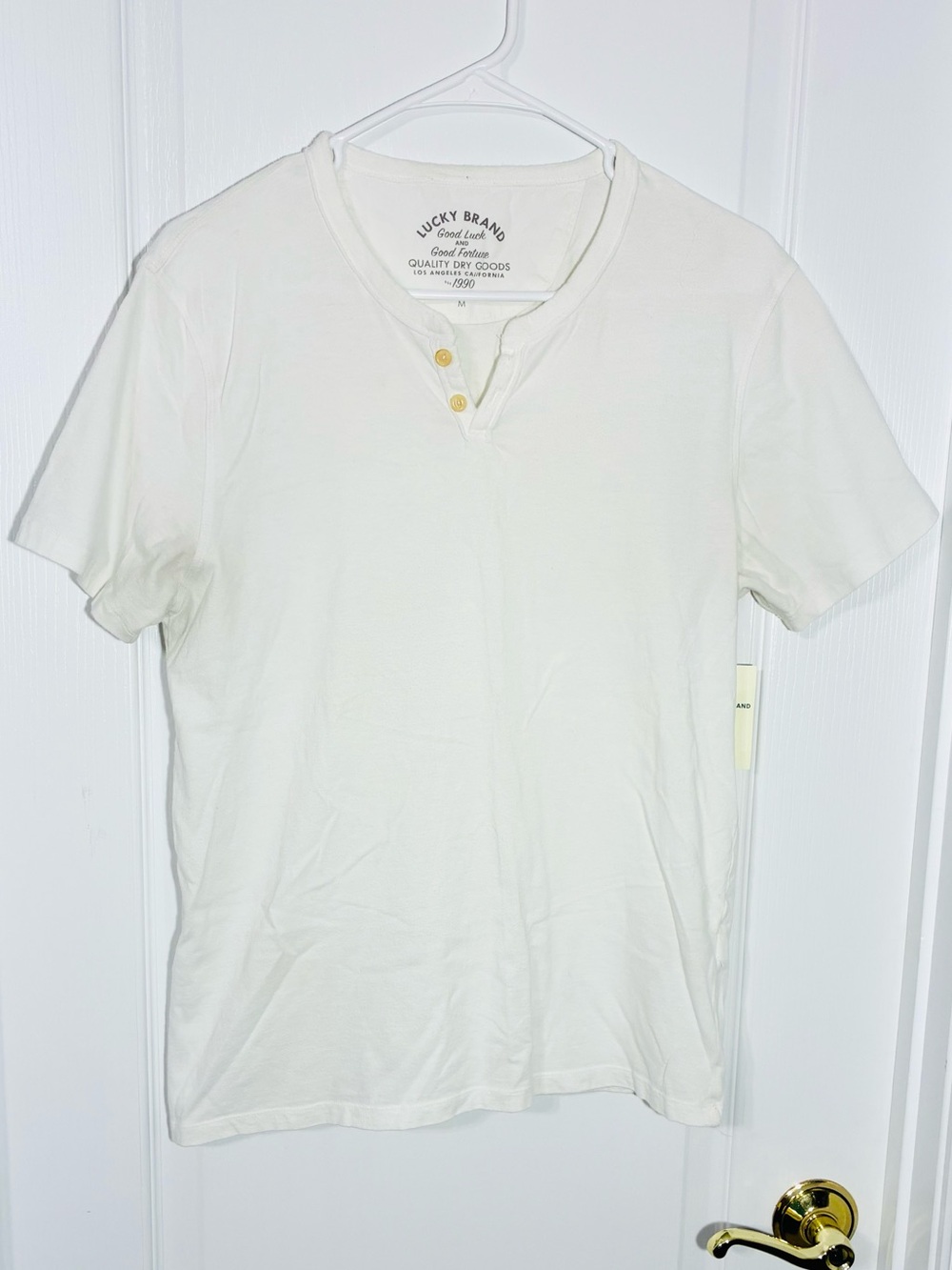Lucky Brand Henley Tee T-Shirt White Men’s Medium